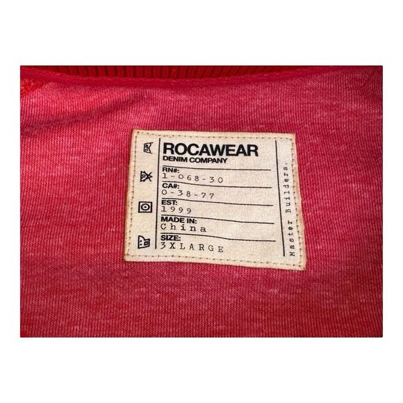Rocawear R+ logo zipper up track jacket Red men's 3XL Big & Tall Embroidered - Picture 13 of 13